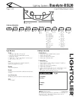 Lightolier Lighting Systems Baselyte-BSL30 Specifications предпросмотр