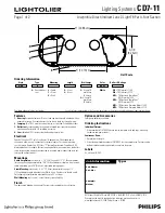 Lightolier Lighting Systems CD7-11 Specification Sheet предпросмотр