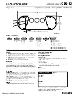 Lightolier Lighting Systems CD7-12 Specification Sheet предпросмотр