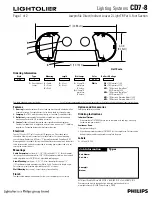 Lightolier Lighting Systems CD7-8 Specification Sheet предпросмотр