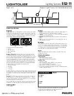 Lightolier Lighting Systems EG2-11 Specification Sheet предпросмотр