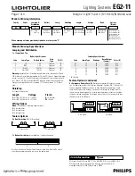 Предварительный просмотр 2 страницы Lightolier Lighting Systems EG2-11 Specification Sheet