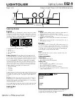 Предварительный просмотр 1 страницы Lightolier Lighting Systems EG2-9 Specification Sheet