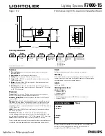 Предварительный просмотр 1 страницы Lightolier Lighting Systems F7000-15 Specification Sheet