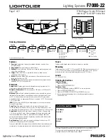 Lightolier Lighting Systems F7000-22 Specification Sheet предпросмотр