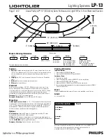 Preview for 1 page of Lightolier Lighting Systems LP-13 Specification Sheet