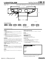 Предварительный просмотр 1 страницы Lightolier Lighting Systems LSB-12 Specification Sheet