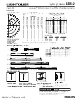 Предварительный просмотр 2 страницы Lightolier Lighting Systems LSB-2 Specification Sheet