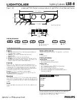 Lightolier Lighting Systems LSB-8 Specification Sheet предпросмотр