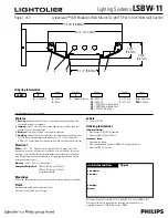 Предварительный просмотр 1 страницы Lightolier Lighting Systems LSBW-11 Specification Sheet