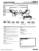 Предварительный просмотр 1 страницы Lightolier Lighting Systems LSBW-8 Specification Sheet