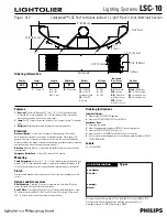 Lightolier Lighting Systems LSC-10 Specification Sheet предпросмотр