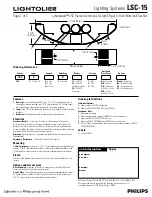 Предварительный просмотр 1 страницы Lightolier Lighting Systems LSC-15 Specification Sheet