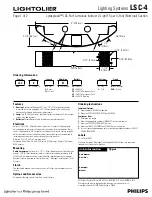 Предварительный просмотр 1 страницы Lightolier Lighting Systems LSC-4 Specification Sheet