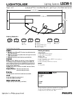 Lightolier Lighting Systems LSCW-1 Specification Sheet предпросмотр