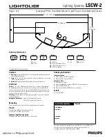 Lightolier Lighting Systems LSCW-2 Specification Sheet предпросмотр