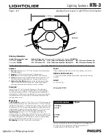 Предварительный просмотр 1 страницы Lightolier Lighting Systems RT6-3 Specification Sheet