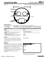 Предварительный просмотр 1 страницы Lightolier Lighting Systems RT6-5 Specification Sheet