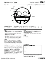 Lightolier Lighting Systems RT6-7 Specification Sheet предпросмотр