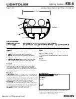 Lightolier Lighting Systems RT6-8 Specification Sheet предпросмотр