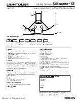 Предварительный просмотр 1 страницы Lightolier Lighting Systems Silhouette SE Specification Sheet