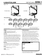 Lightolier Lighting Systems SORA-1 Specification Sheet предпросмотр