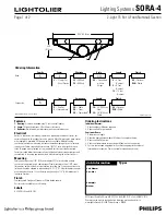 Предварительный просмотр 1 страницы Lightolier Lighting Systems SORA-4 Specification Sheet