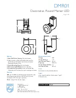 Предварительный просмотр 2 страницы Lightolier Lightolier LED DMR01 Specifications