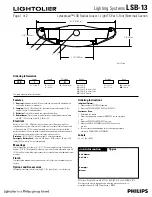 Lightolier Lightolier LSB-13 Product Manual предпросмотр