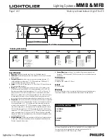 Preview for 1 page of Lightolier Lightolier MFB Product Manual