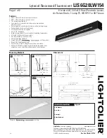 Предварительный просмотр 1 страницы Lightolier LIS6G20LW154 Specification