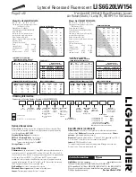 Предварительный просмотр 2 страницы Lightolier LIS6G20LW154 Specification