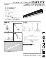 Предварительный просмотр 1 страницы Lightolier LIS6G20LW232 Specification