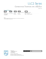 Предварительный просмотр 2 страницы Lightolier LLC2 series Specification