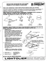 Lightolier LOW VOLTAGE FRAME-IN KIT Instructions предпросмотр