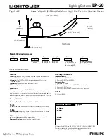 Lightolier LP-20 Specification Sheet предпросмотр