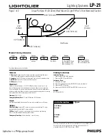 Lightolier LP-21 Specification Sheet предпросмотр