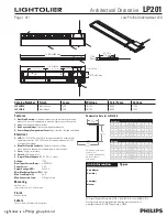 Lightolier LP201 Specification предпросмотр