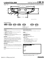 Preview for 1 page of Lightolier LSB-14 Specification Sheet