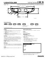 Preview for 1 page of Lightolier LSB-16 Specification Sheet