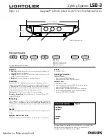 Lightolier LSB-3 Specification Sheet preview