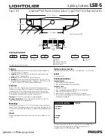 Lightolier LSB-5 Specification Sheet preview