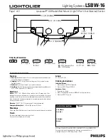 Lightolier LSBW-16 Specification Sheet preview