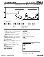 Lightolier LSCW-3Lighting Systems LSCW-3 Specification Sheet предпросмотр