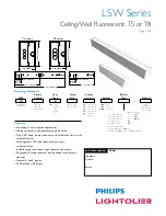 Предварительный просмотр 1 страницы Lightolier LSW Series Specification