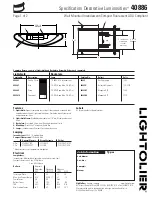 Lightolier Luminosities 40886 Specification предпросмотр