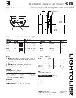 Предварительный просмотр 1 страницы Lightolier Luminosities 40888 Specification