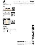 Предварительный просмотр 2 страницы Lightolier Luminosities 40888 Specification