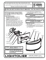 Предварительный просмотр 1 страницы Lightolier LUMINOSITIES “ADA Instructions For Maintenance Reference