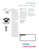 Lightolier LX Series Specification предпросмотр